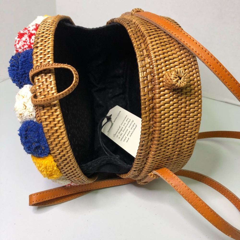 Cleobella Pom Pom Williamsburg Crossbody Basket Bag - Picture 7 of 10